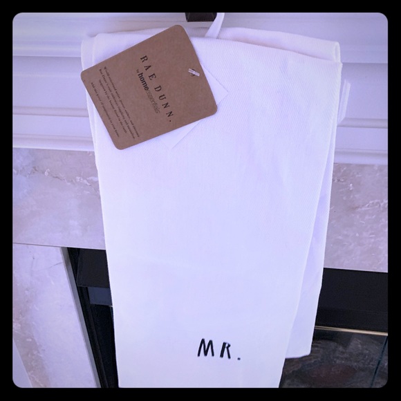 RAE DUNN MR/MRS TEA TOWELS - Picture 1 of 2